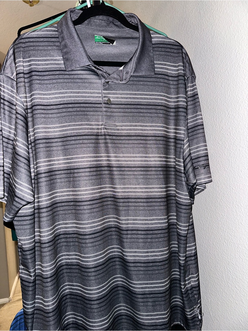 Hogan Men's Striped Gray Polo Shirt